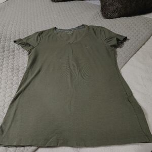 Nautica Olive Green Tee with Navy Accents